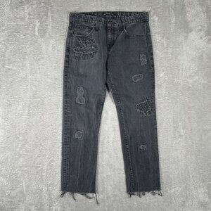 Big Star Billie Boyfriend Jeans Womens 27 Distressed Frayed Hem Denim